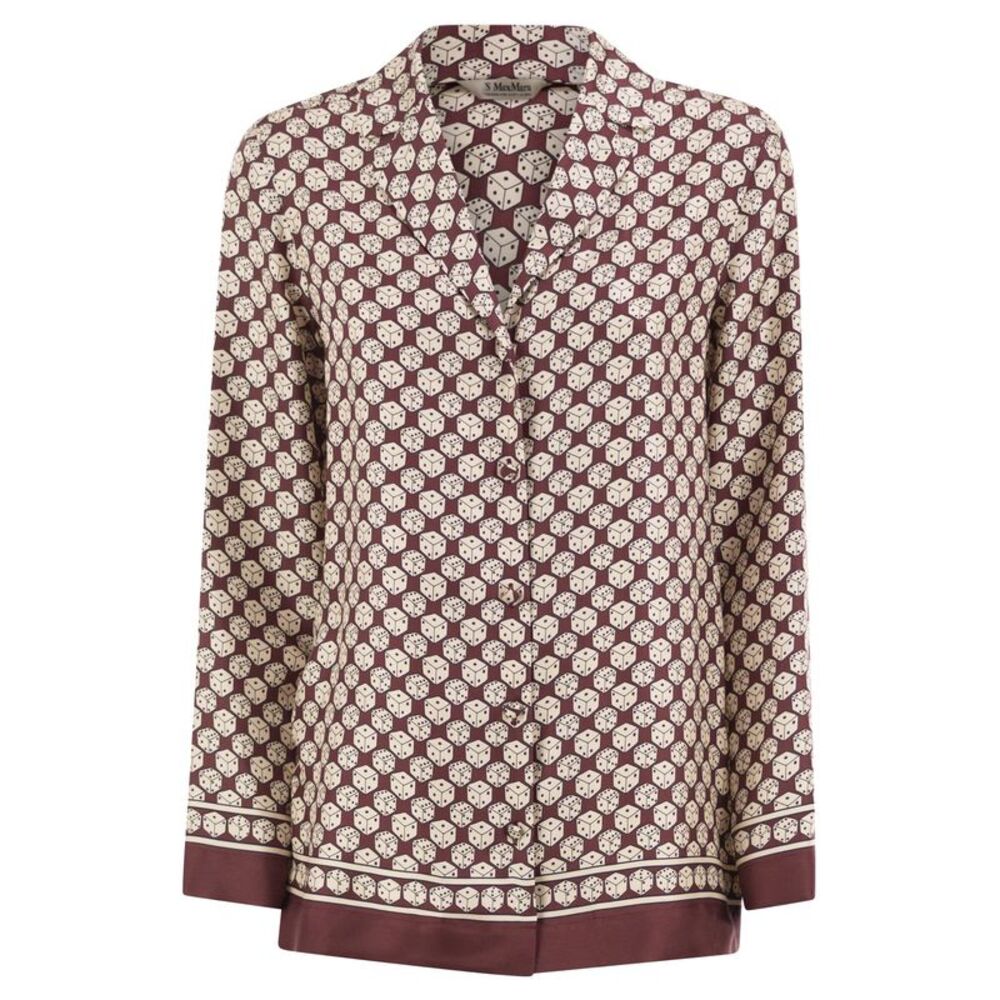 S Max Mara Women Stmmambo - Pure Silk Printed Shirt